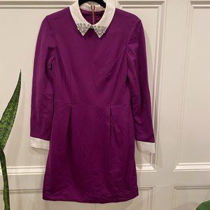 Ted Baker London Purple Dress with Jeweled accents